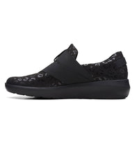 Clarks Women's Kayleigh Charm Loafer in black textile - women's flats - alternate view