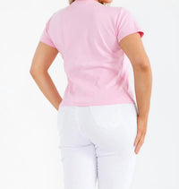 Giti Wholesale - Cotton Blend Flower Shirt - Curvy