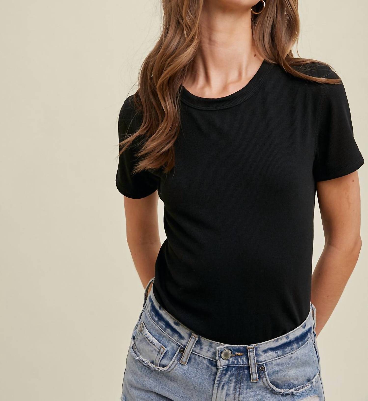 Wishlist - Women's Ribbed Knit Basic Top