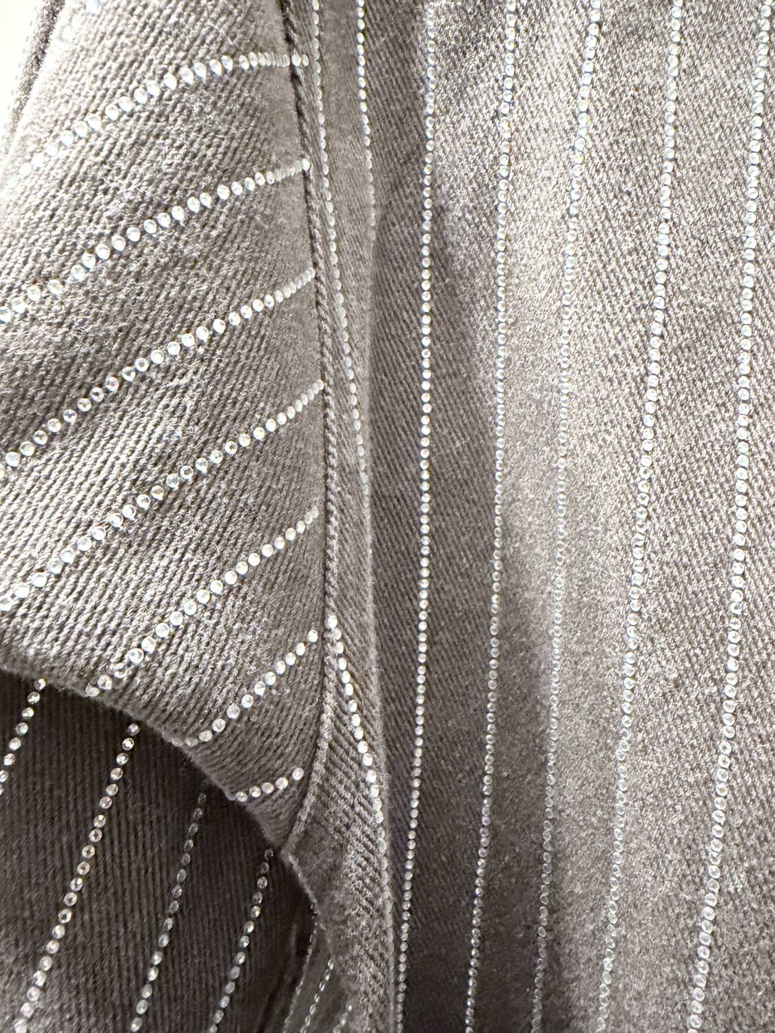 Blue B Women's Taylor Sparkle Button Down Shirt in charcoal - women's shirt - detail view