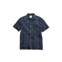 Billy Reid - Short Sleeve Geo Stitch Embroidered Treme Shirt