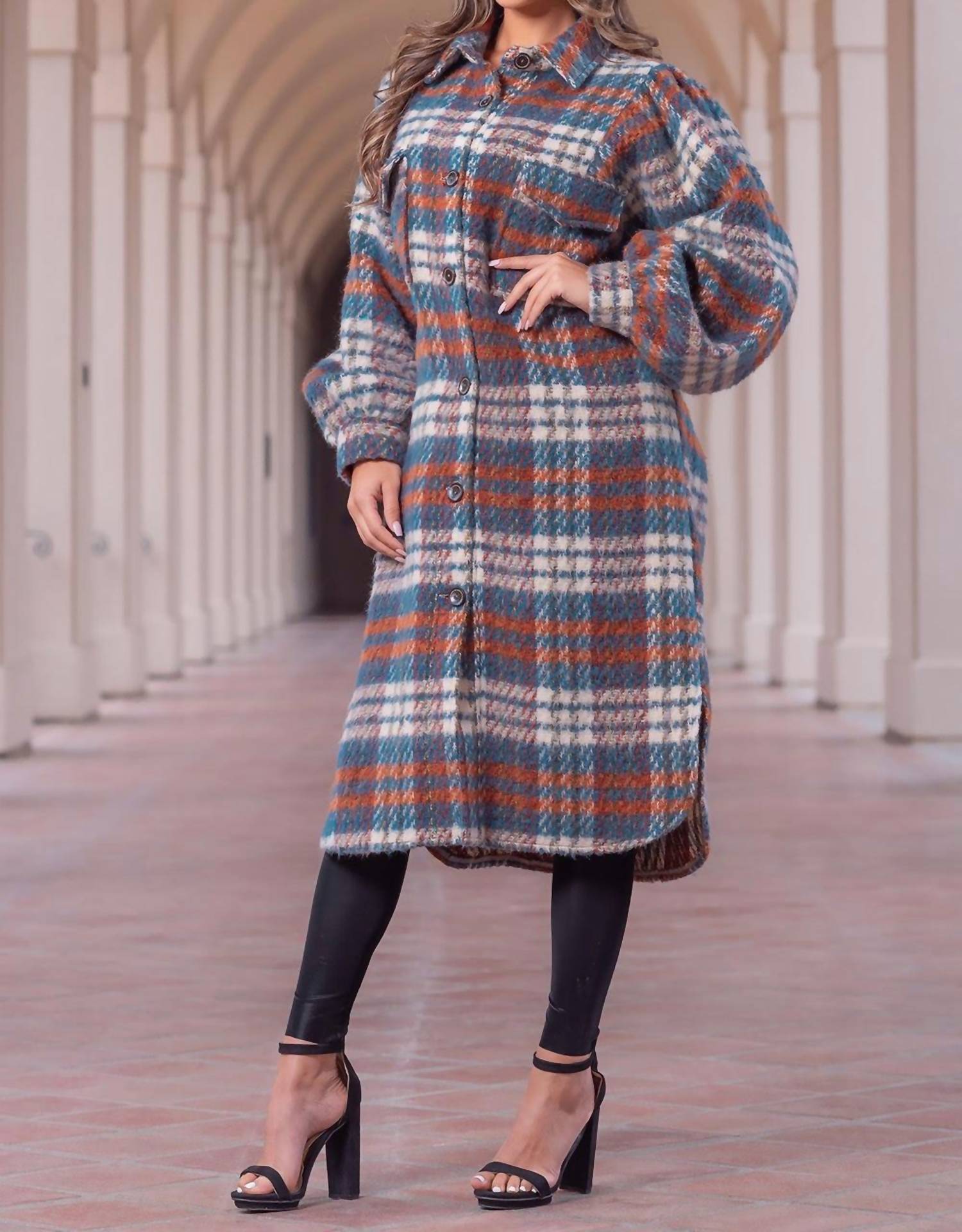 Little Secret Of Mine - Plaid Tweed Coat