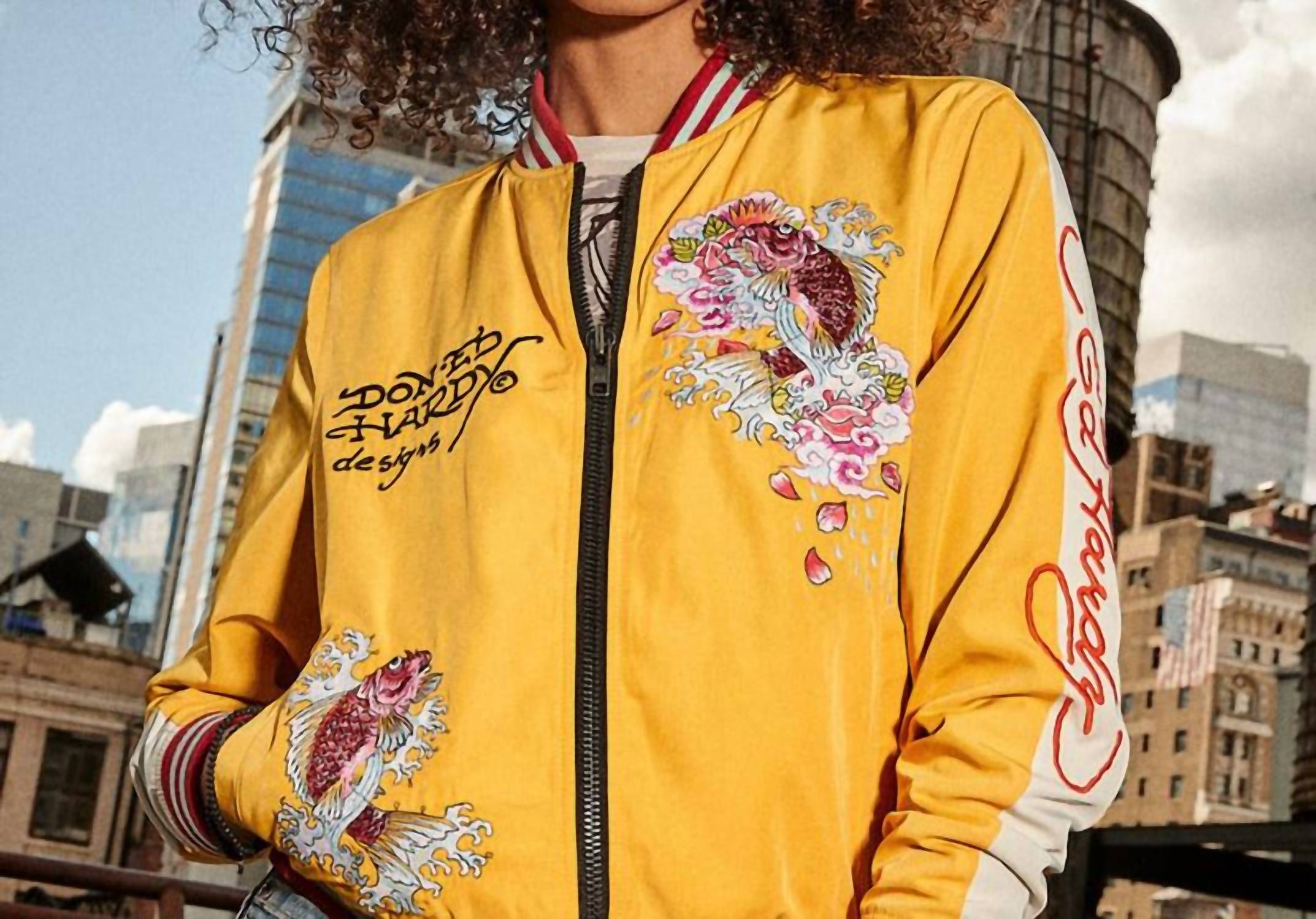 Ed Hardy - Women's Koi Cranes Souvenir Jacket – Snagged & Bagged