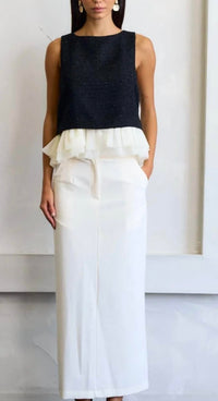 Lalavon - Sleeveless Tank with Ruffle Detail
