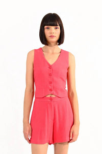 Molly Bracken - Sleeveless Linen Jacket Vest