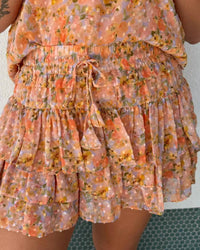 RESET by Jane Mila Mini Skort in tangerine - women's shorts
