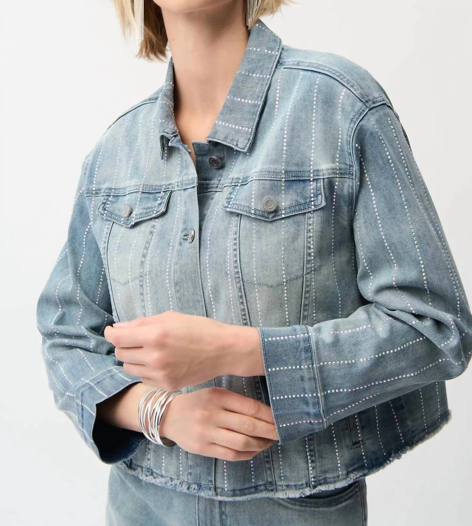 Joseph Ribkoff - Embellished Long Sleeves Jacket