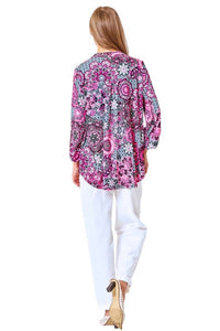 Dear Scarlett - Lizzy 3/4 Sleeve Wrinkle Free Tunic Top