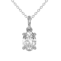 Allyanna Gifts - Women's Moissanite Solitaire Oval Necklace