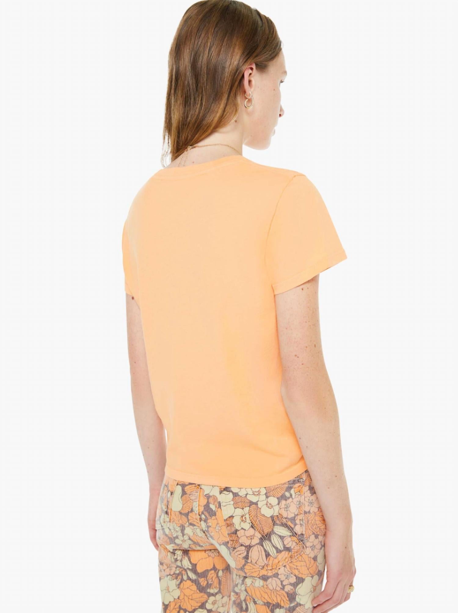 Mother Lil Goodie Goodie T Shirt in orange - women's t-shirt - detail view