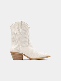 Shu Shop - Women's Zouzou Faux Snakeskin Leather Booties