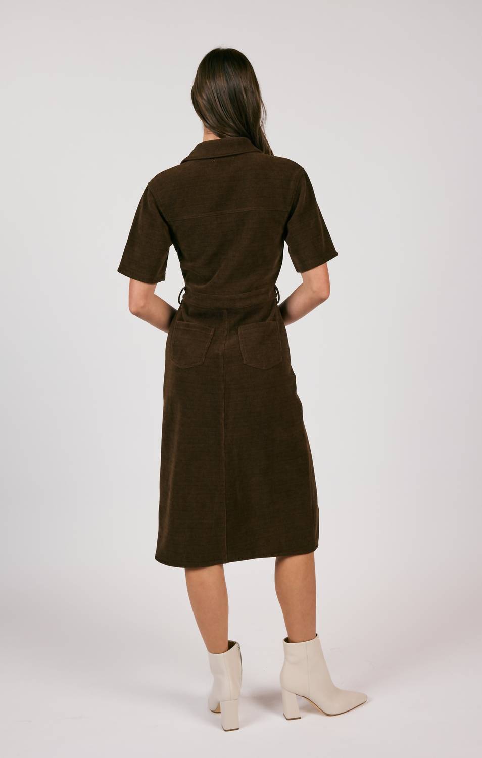 Sage The Label - Paradox Corduroy Shirt Midi Dress