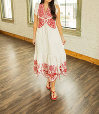 Fate - Vianca Butterfly Embroidered Midi Dress
