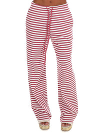 Bailey Rose - Sweet Intentions Striped Ribbed Drawstring Lounge Pants