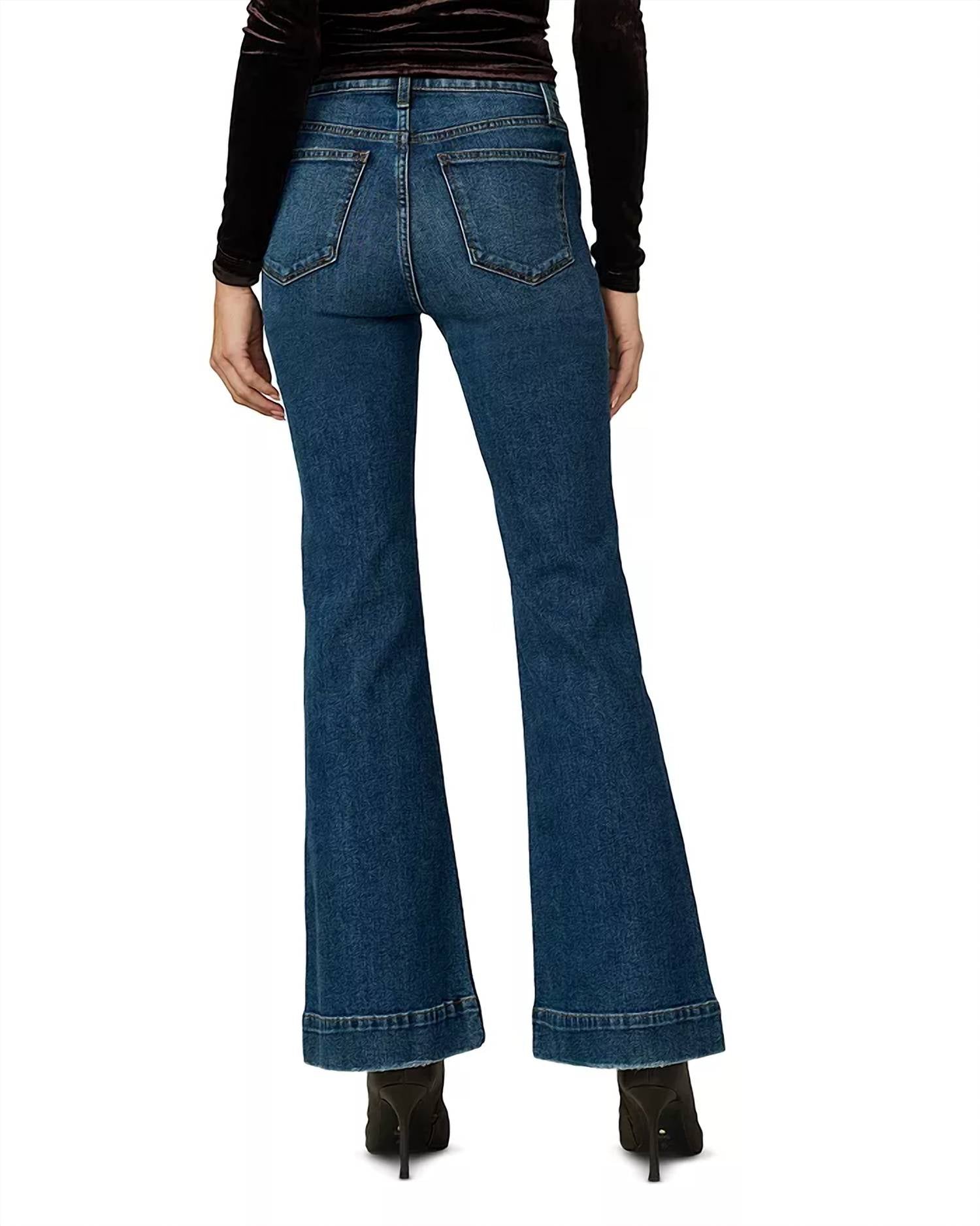 Joe's Jeans Molly High Rise Flare Leg Jeans in regalia - women's jeans - detail view