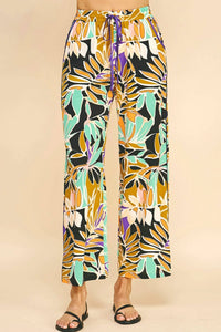 Pinch - Cropped Print Woven Pants