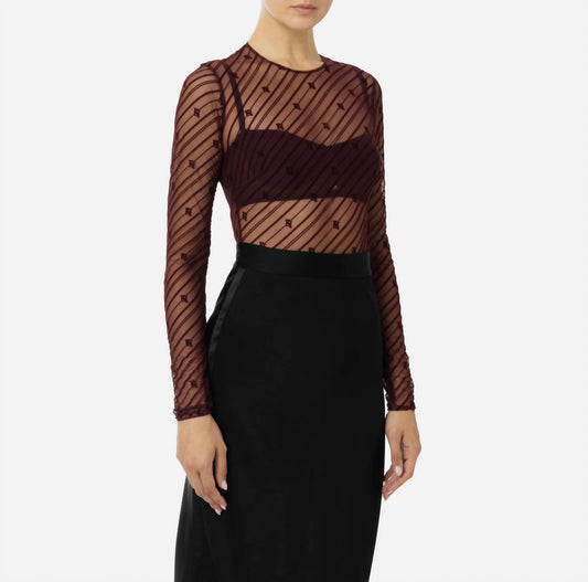 Elisabetta Franchi - Diagonal Print Body Suit