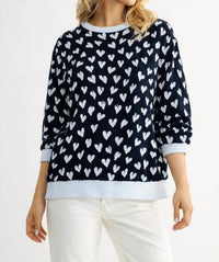 Joh - Sweetheart Short Sleeve Heart Sweater