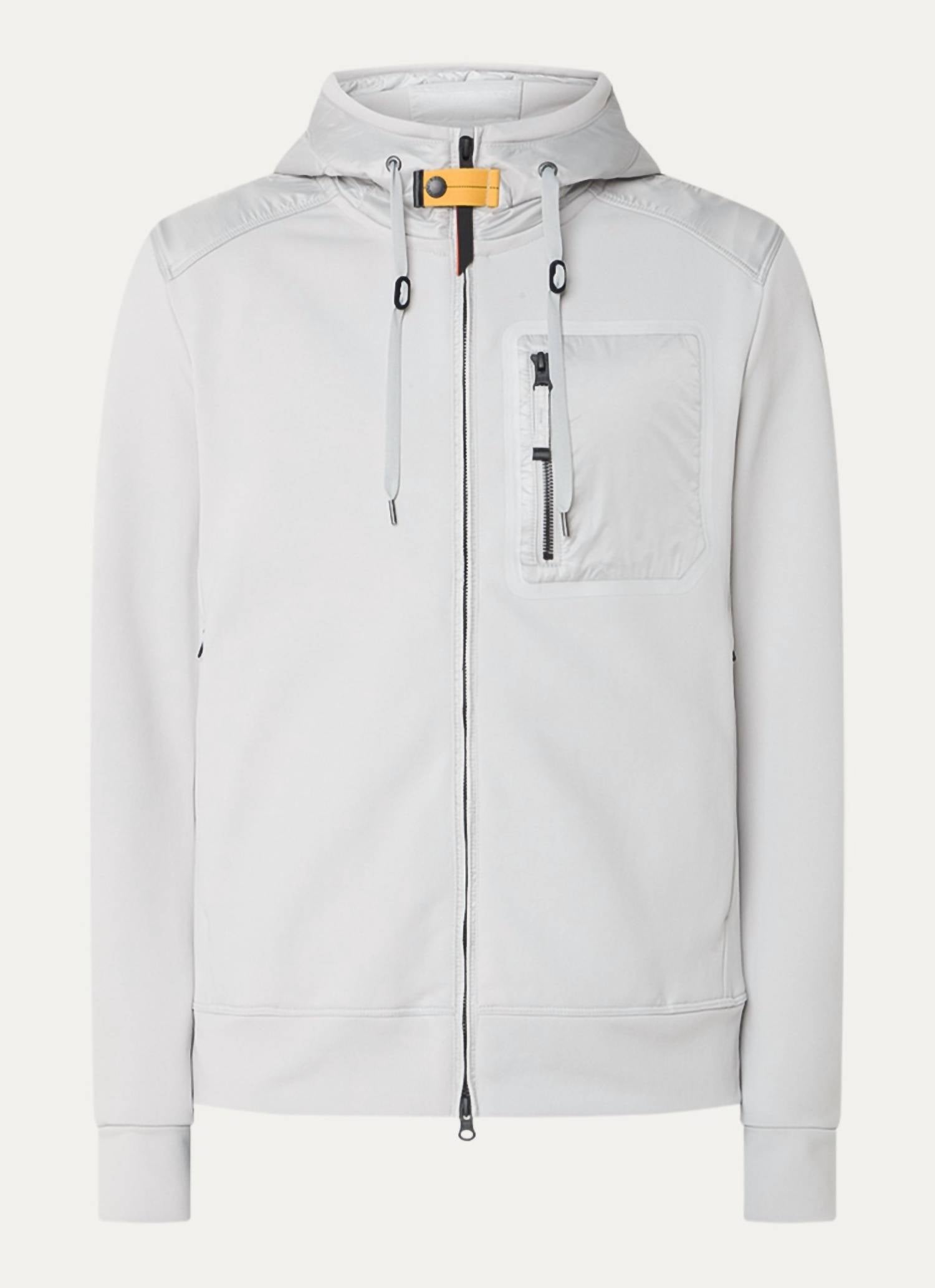 PARAJUMPERS Marcel jacket with hood and chest pocket in light gray - men's jacket - view 4