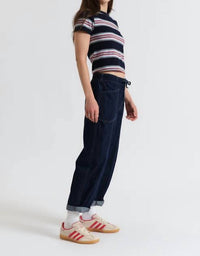 Daze - Villa Drawstring Barrel Leg Jeans