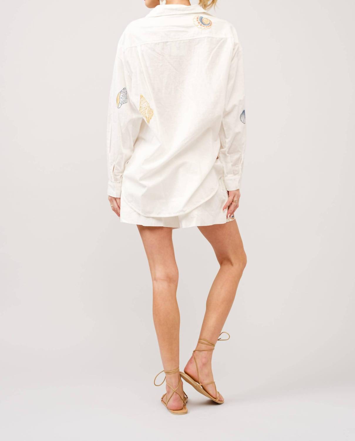 Blue B - Seaside Shell Embroidered Shirt