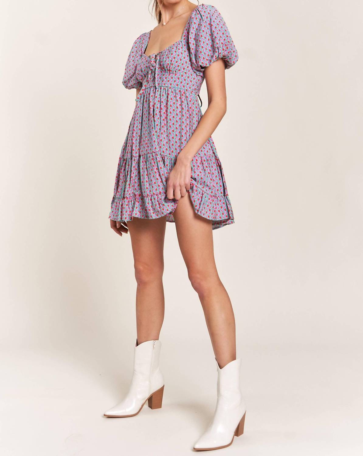 In The Beginning - Puff Sleeve Mini Dress