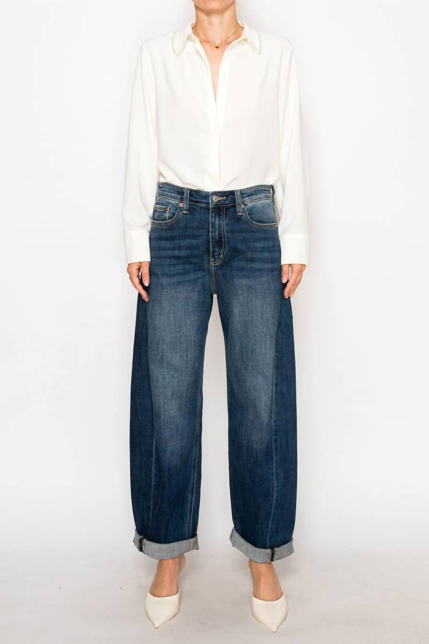 Artemis Vintage - High Rise Relaxed Tapered Barrel Jeans
