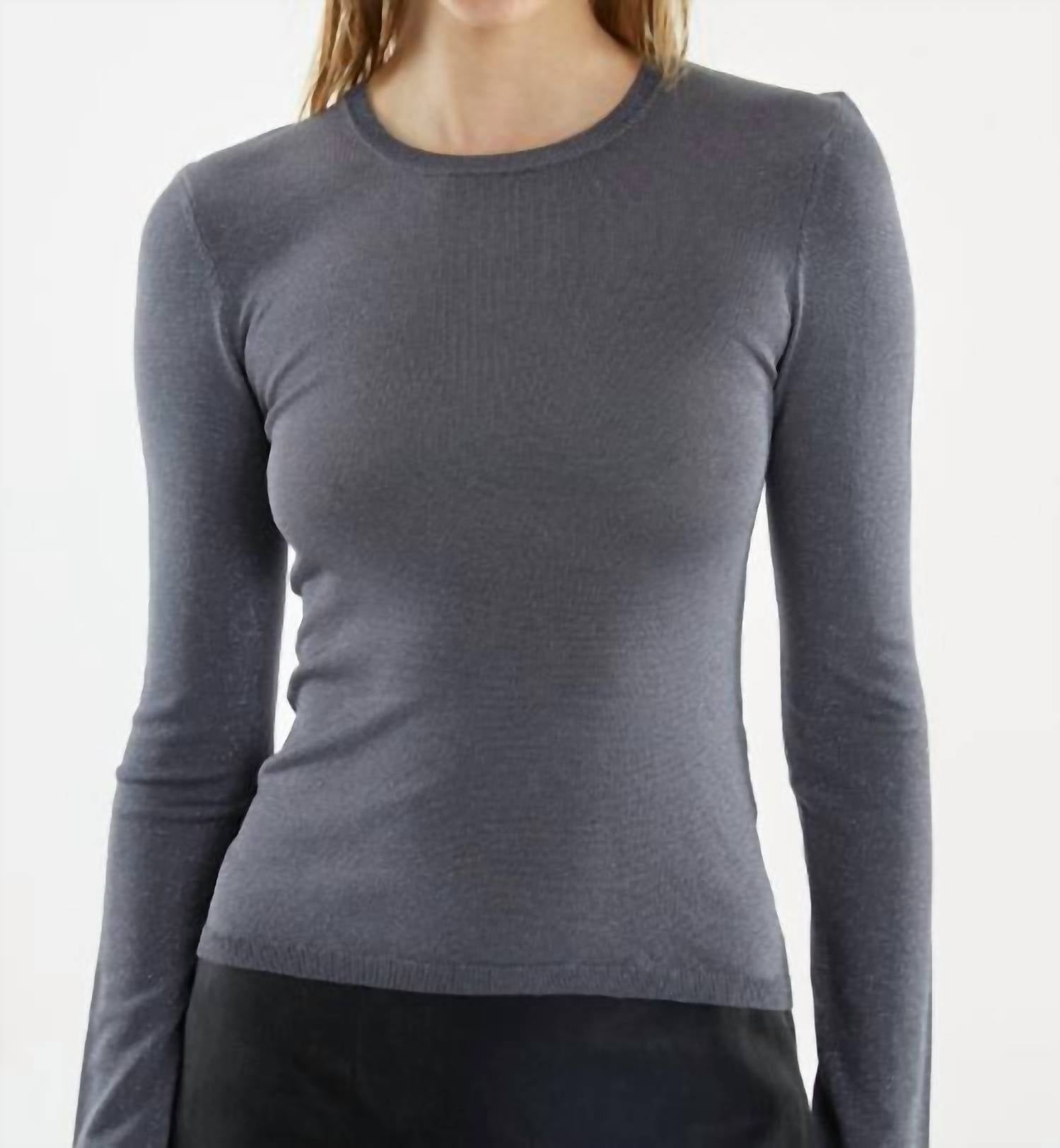 Third Form - Glimmer Knit Long Sleeve Crew Top