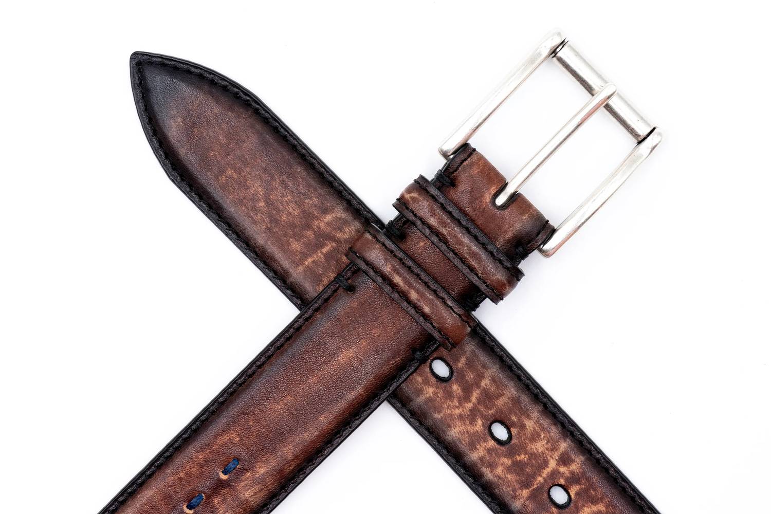 Martin Dingman - Artisan Center Stitch Italian Saddle Leather Belt