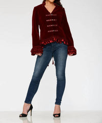 Orchid Bloom - Gloria Velvet Tailed Jacket