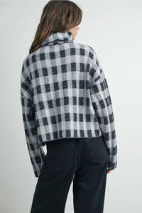 Buttermelon - Sanders Check Turtleneck Sweater Top