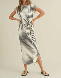 Miou Muse - Muse Stripe Midi Dress