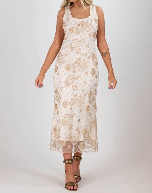 Mable - Marilyn Beaded Midi Dress