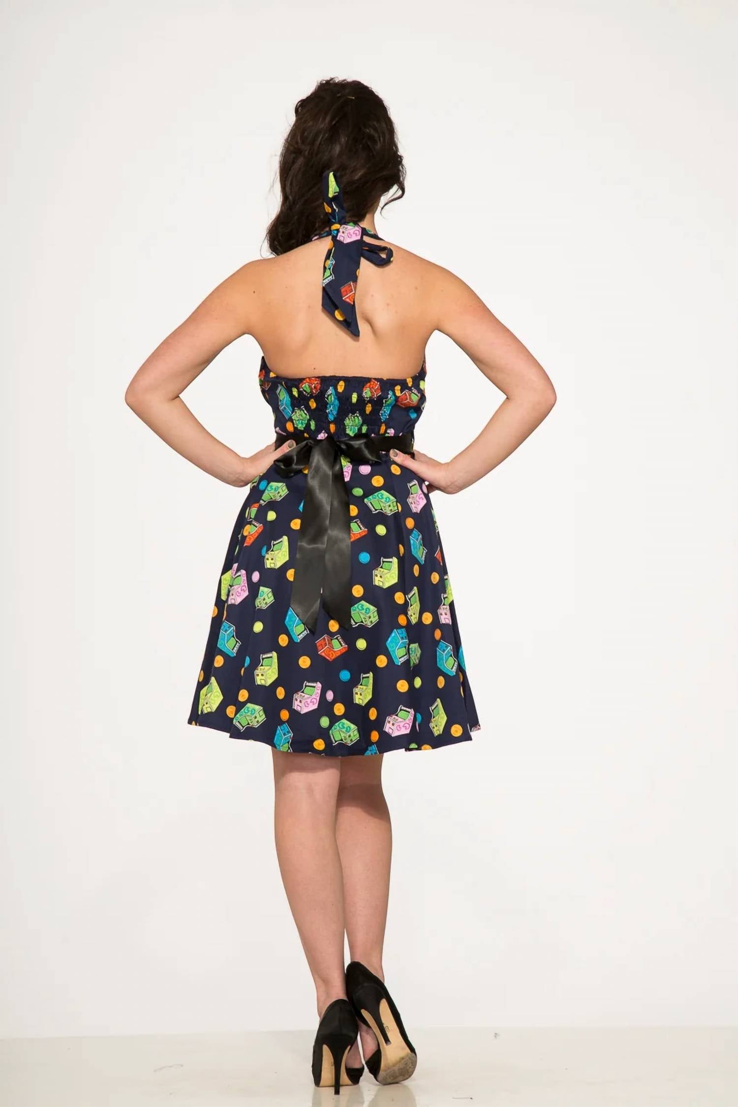 Orchid Bloom - Arcade Halter Dress