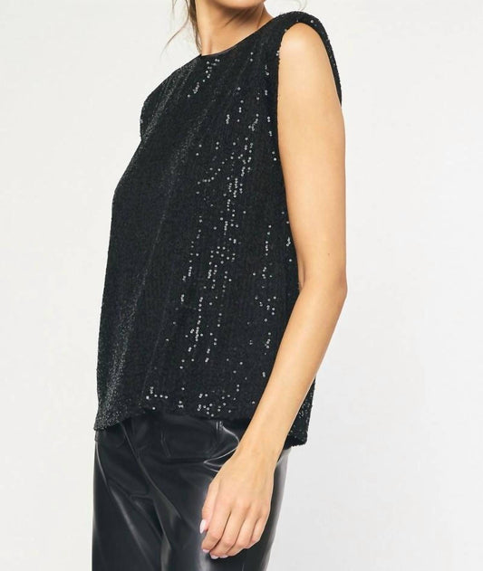 Entro - Sequin Sleeveless Top