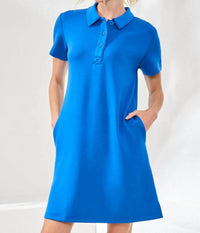 Tribal - Techno Lux Scuba Short Sleeve Polo Dress