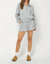 needii Willow Waffle Knit Shorts in gray - women's shorts