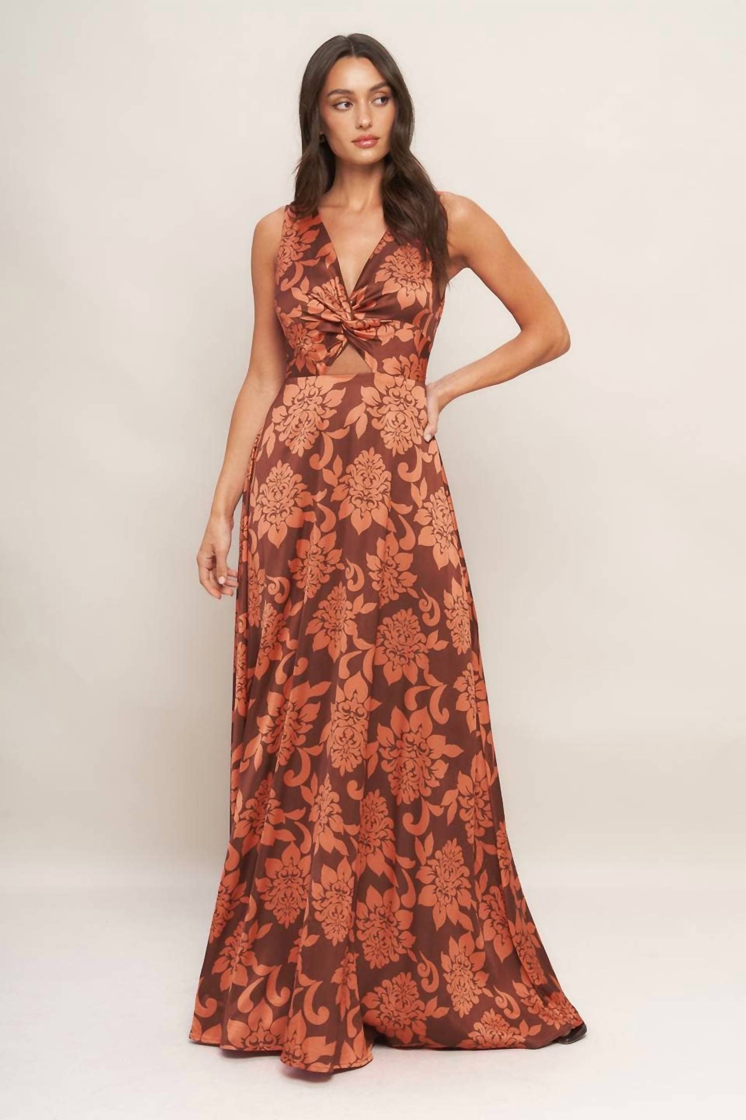 Flying Tomato - Printed woven maxi dress