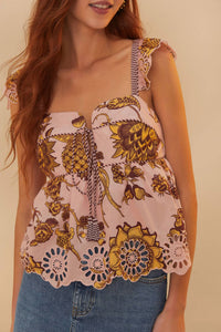 Farm Rio - Tropical Landing Sleeveless Blouse