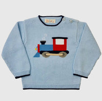 Petit Ami Zubels - Kid's Train Knit Sweater