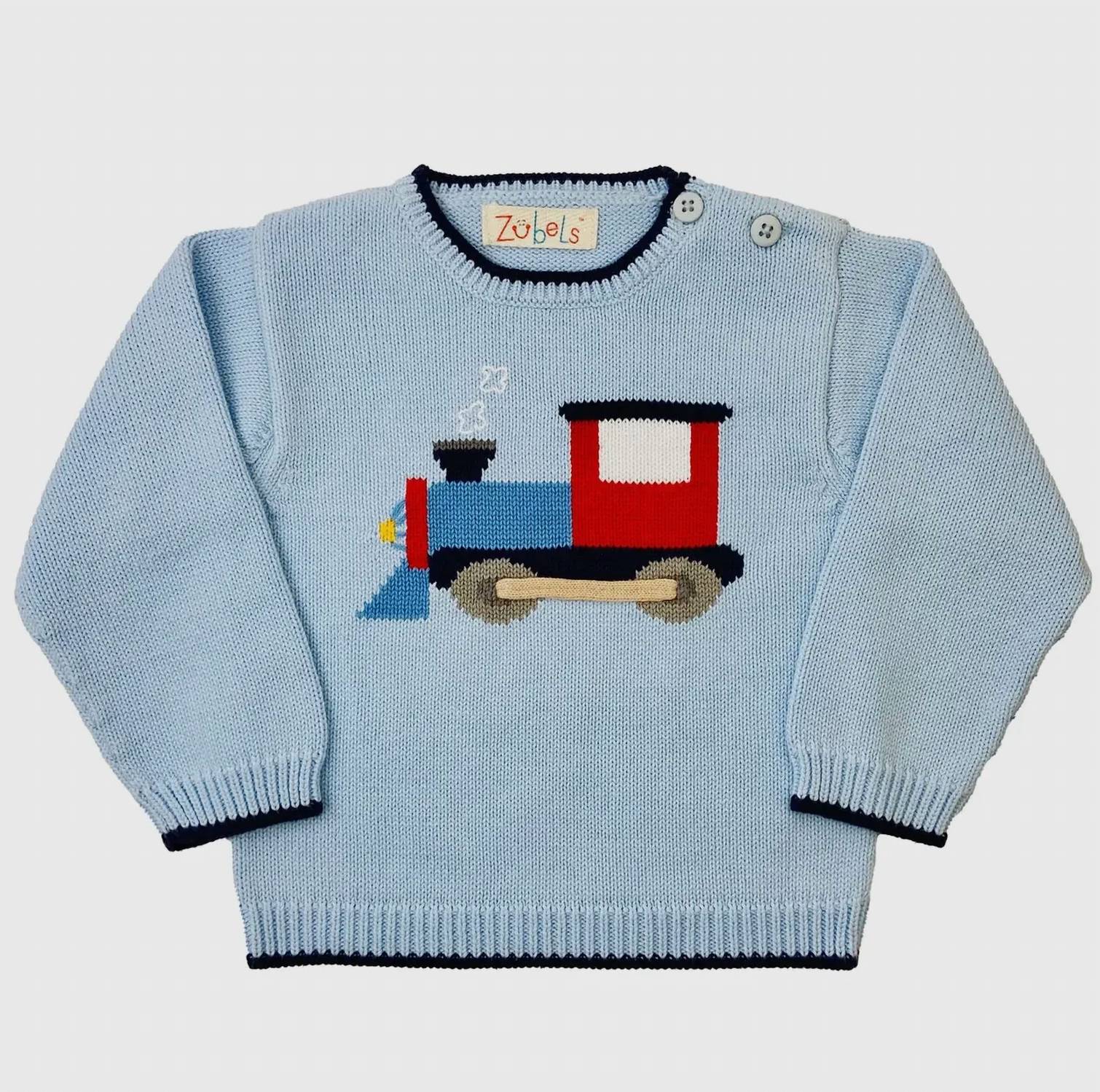 Petit Ami Zubels - Kid's Train Knit Sweater