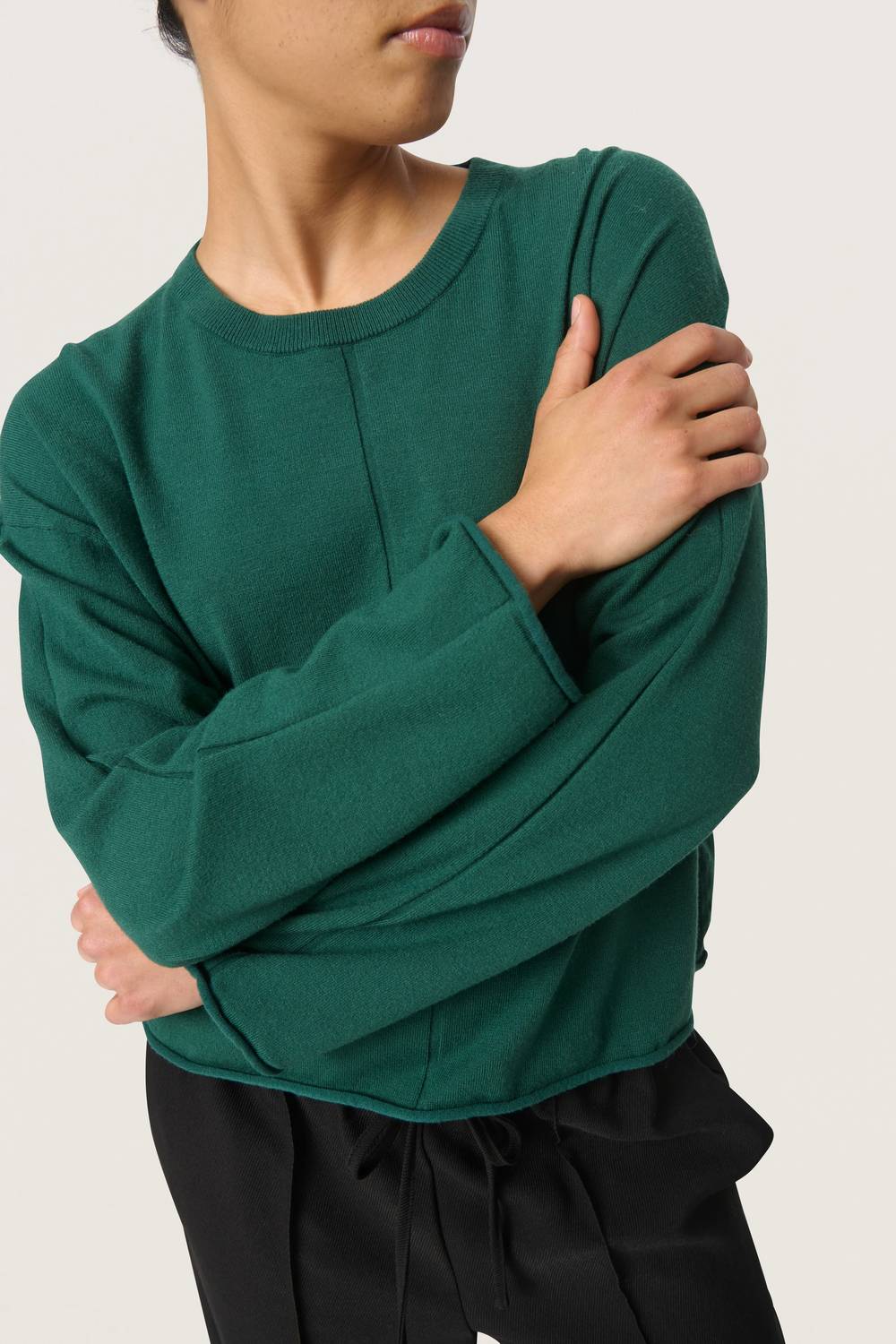 Soaked In Luxury - Spina Boxy Fit Tight Knit Pullover Sweater