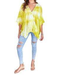 Venti6 - Antonia Tie Dye Crossover Blouson Top