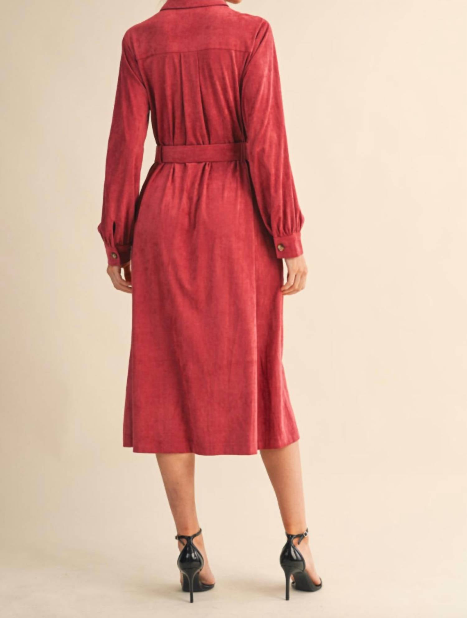 &Merci - Rosewood Belted Dress