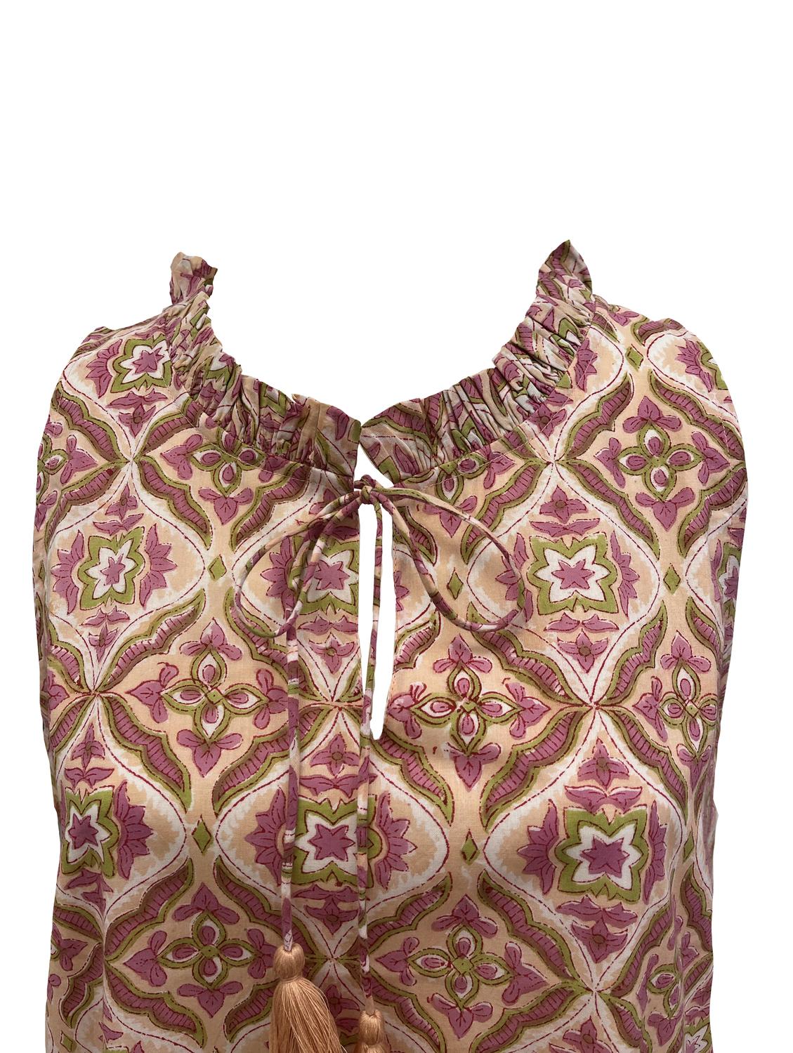 SOLEIL DE MER Women's Ella Mini Dress in pnkgreen - women's dress - alternate view