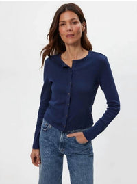 Michael Stars - TRIXIE CREW NECK SNAP CARDIGAN