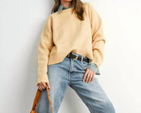 Buttermelon Charlotte Tie Back Sweater in marigold - women's sweater