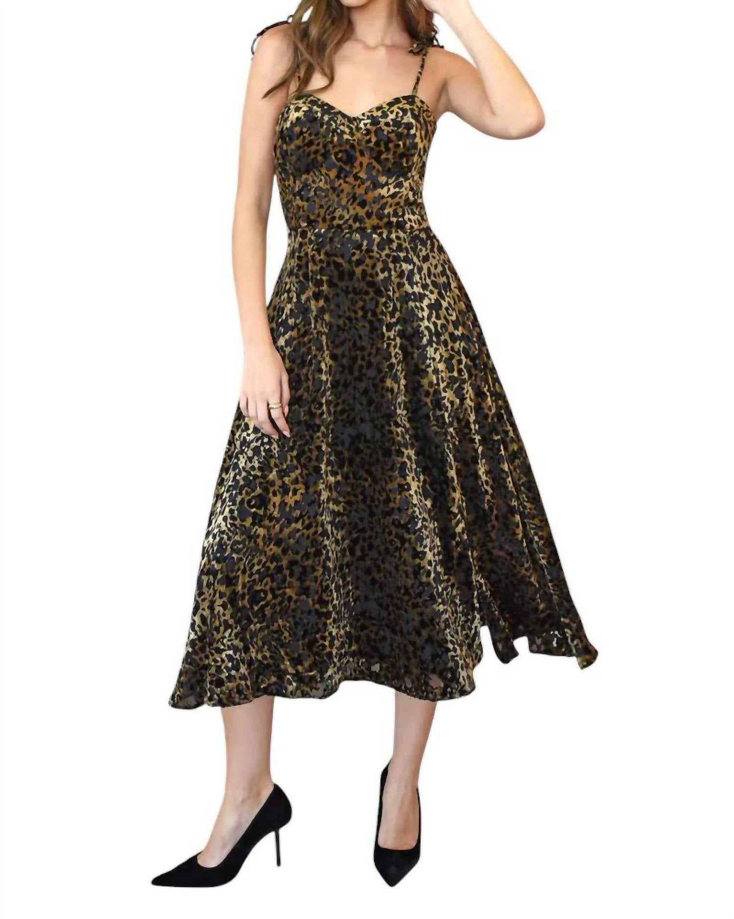 Adelyn Rae - Weslena Bustier Burnout Midi Dress