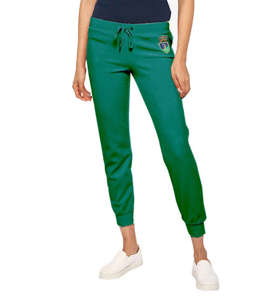 Women's Hatbox Laurex Crest Velour Zuma Pants S