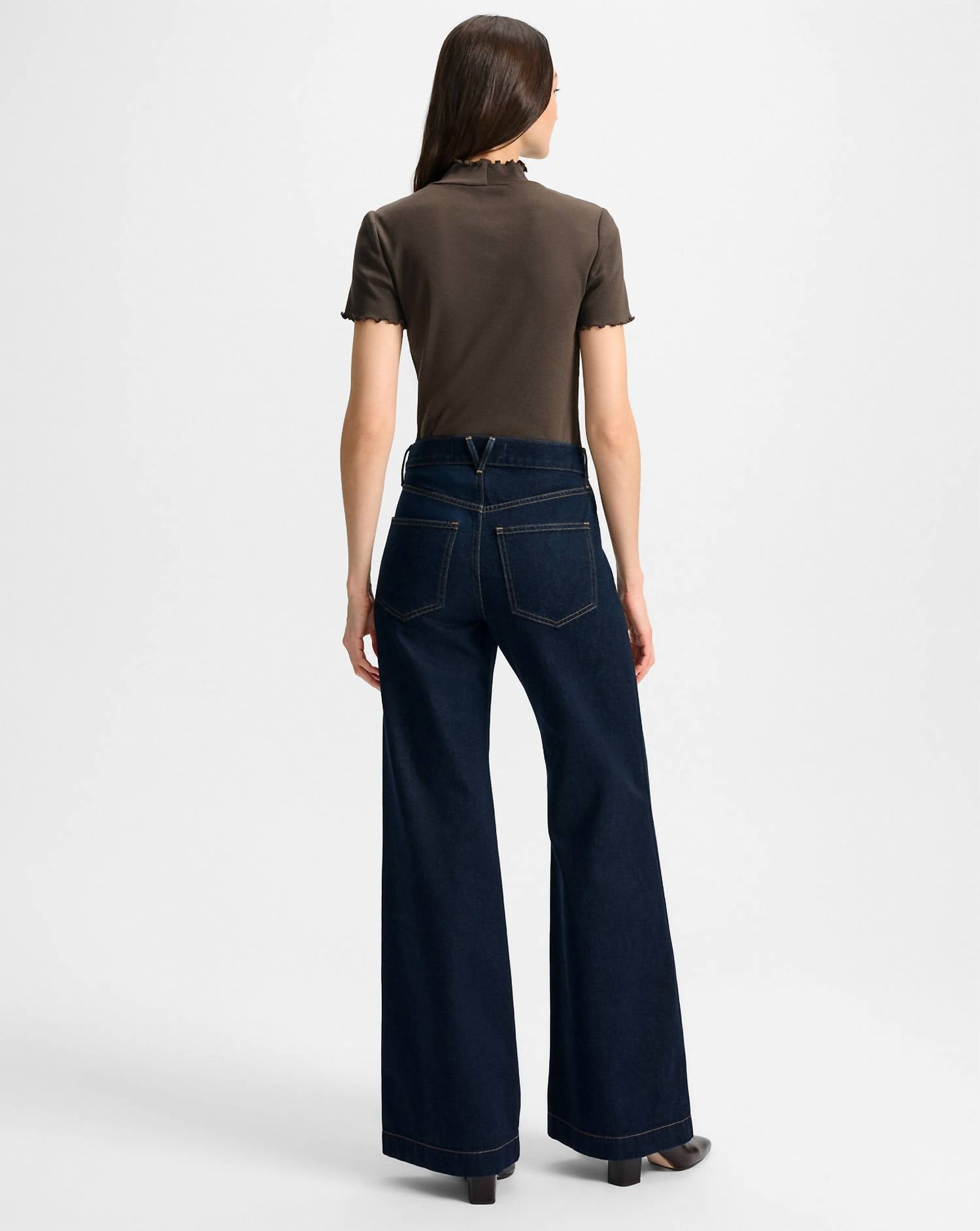 Veronica Beard - Kasey Mid Rise Wide Leg Jean